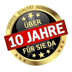 Button handbemalt 10 jahre t